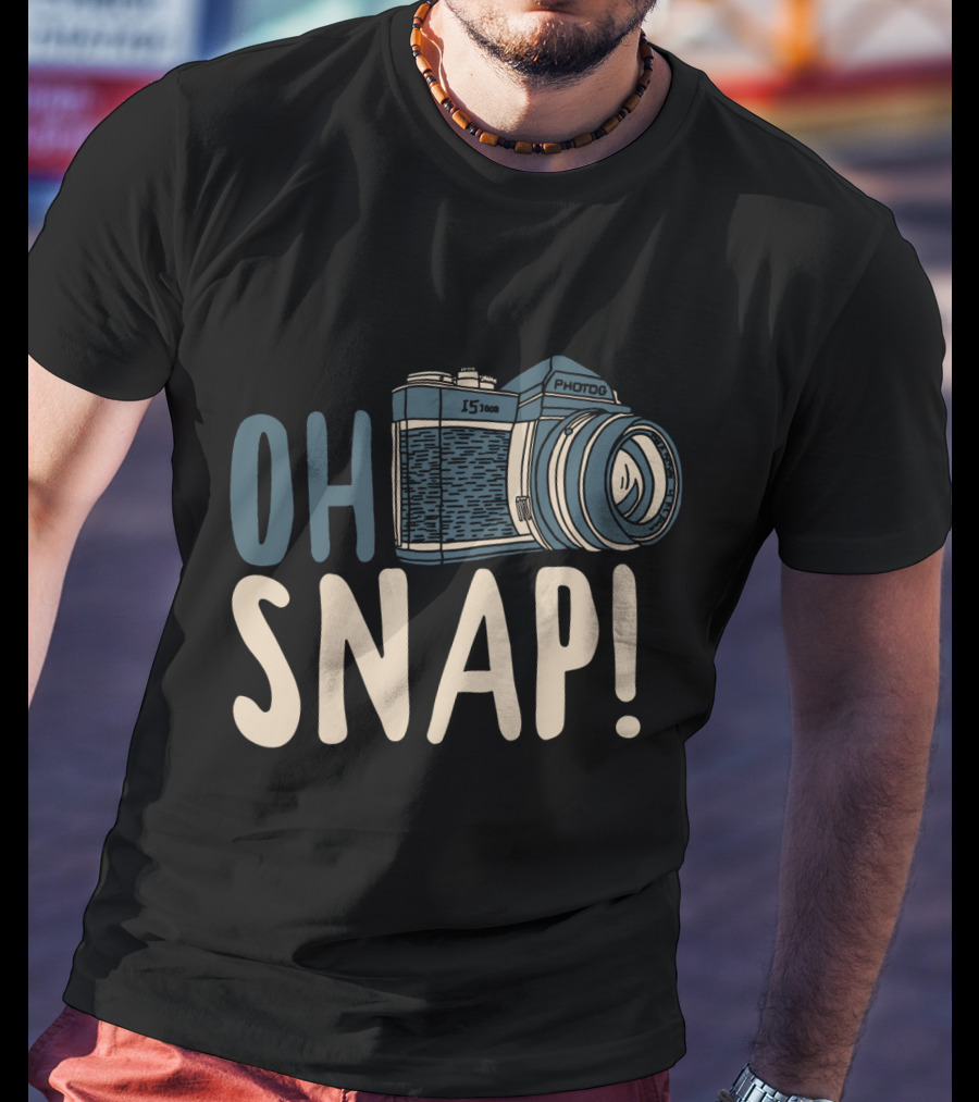 OH SNAP Photography Retro Camera T-Shirt