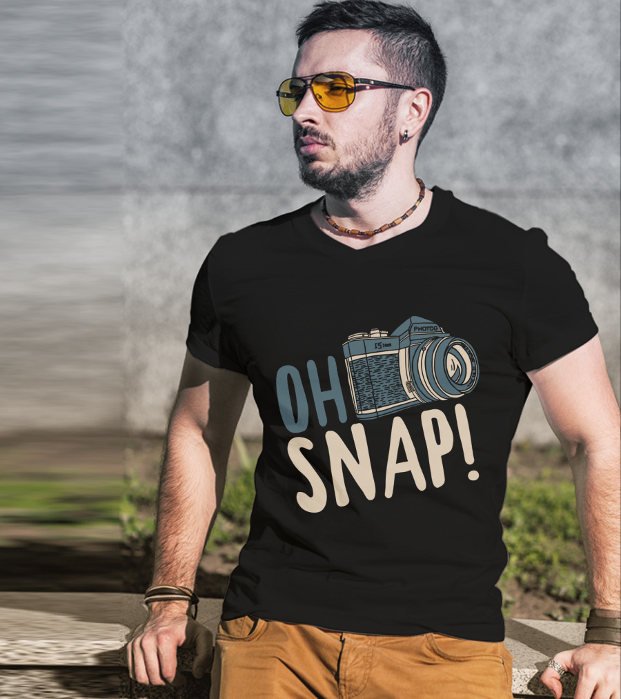 OH SNAP Photography Retro Camera T-Shirt