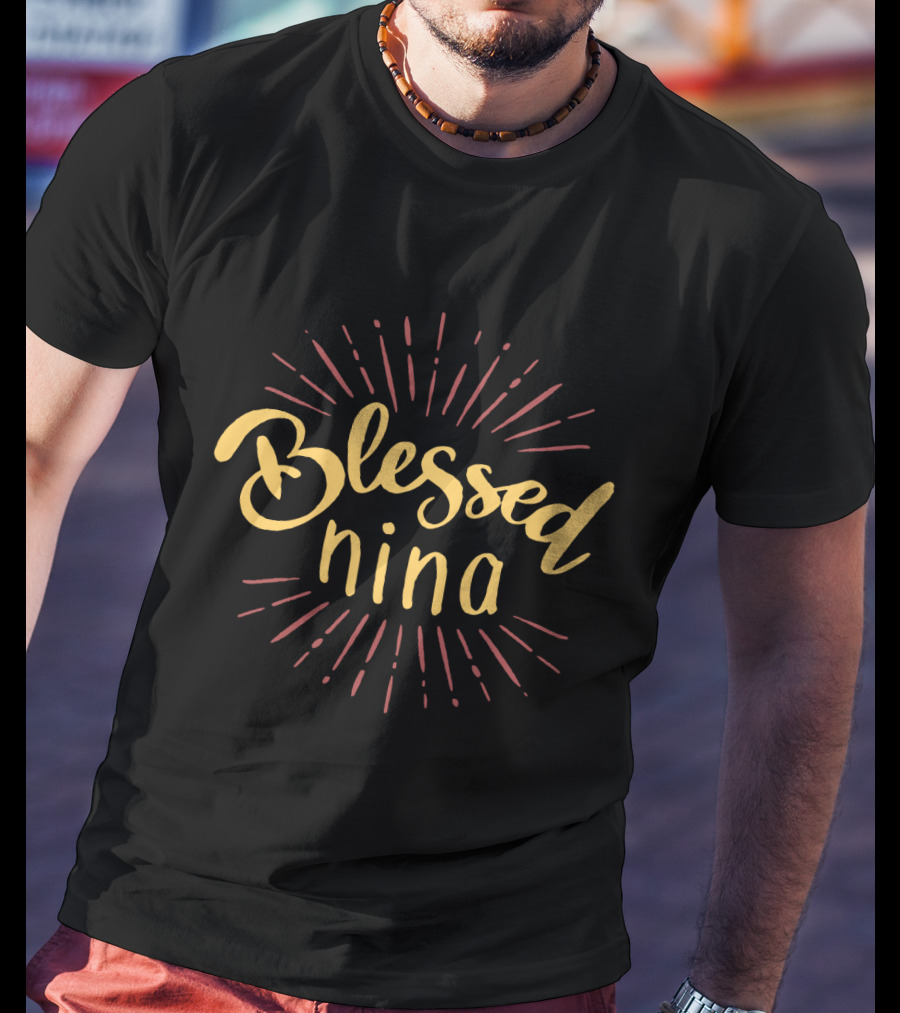 Blessed Nina Burst With Radiant Lines T-Shirt