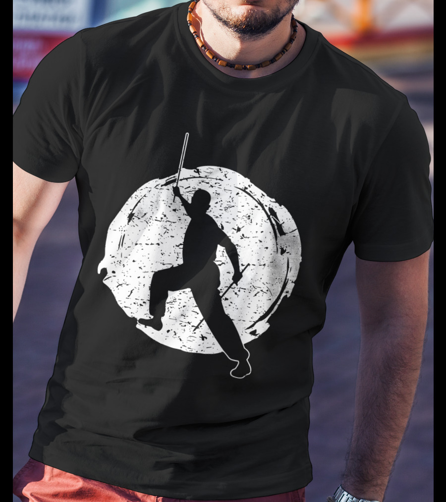 Kali Filipino MMA Discipline Arnis Stick Martial Arts Silhouette Circle T-Shirt