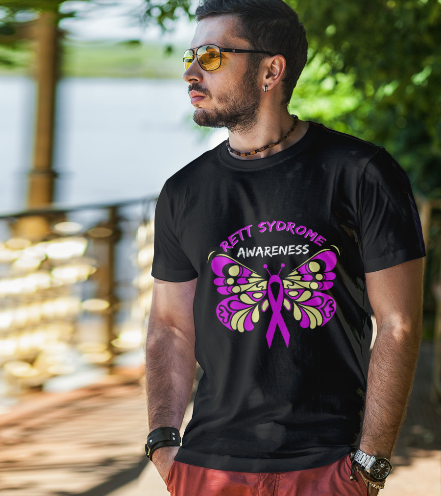 Rett Syndrome Awareness Butterfly T-Shirt