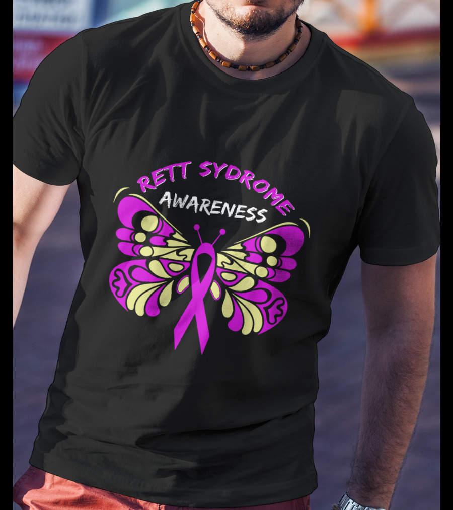 Rett Syndrome Awareness Butterfly T-Shirt