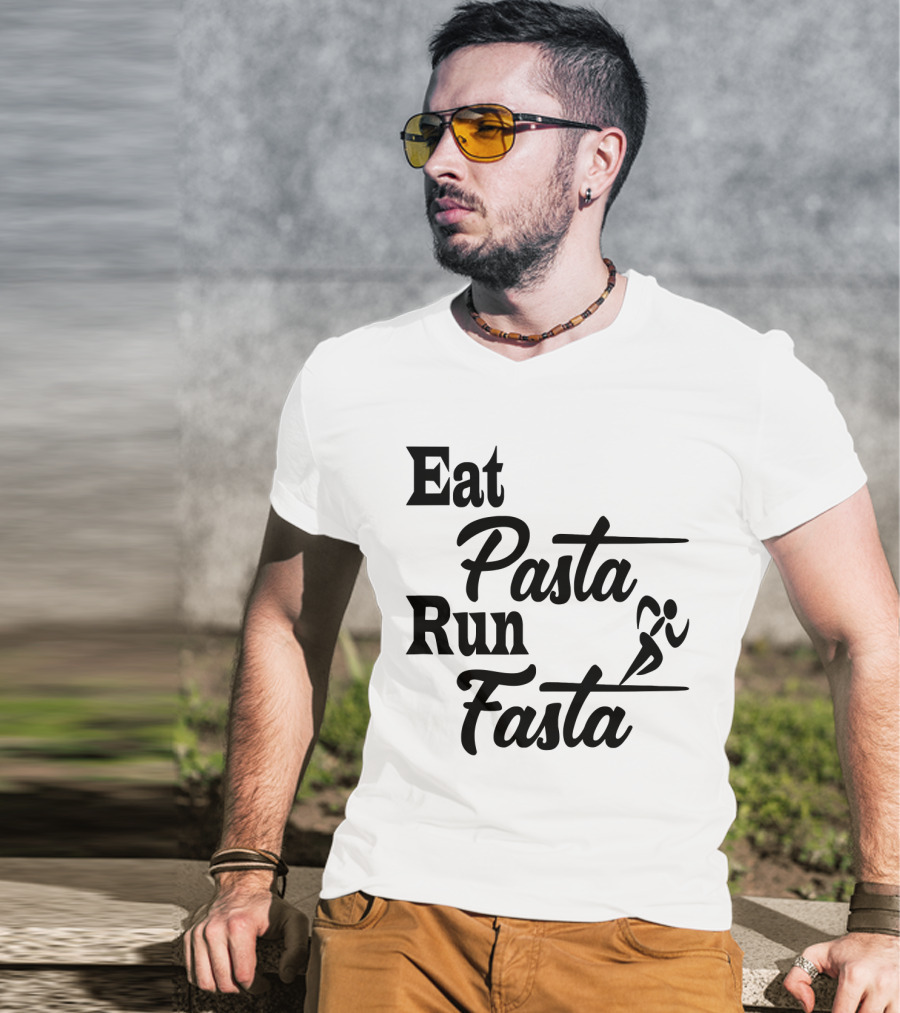 Eat Pasta Run Fasta Running T-Shirt