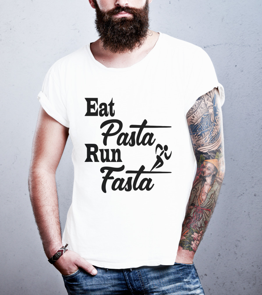Eat Pasta Run Fasta Running T-Shirt