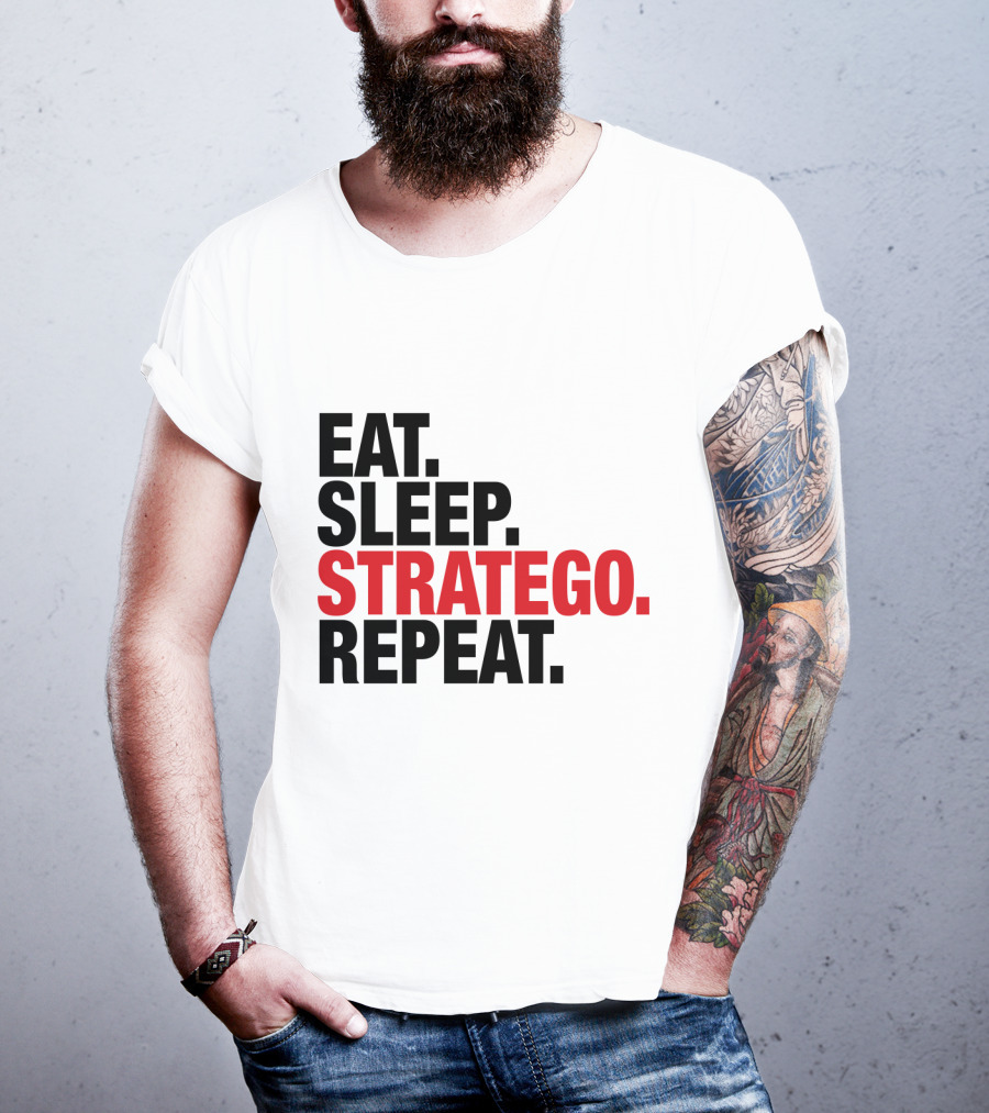 Eat Sleep Stratego Repeat Board Game Cycle T-Shirt