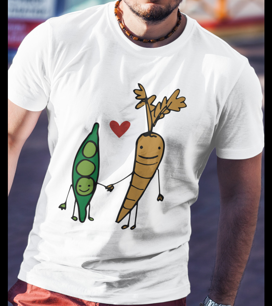We Go Together Like Peas And Carrots Heart Connection T-Shirt