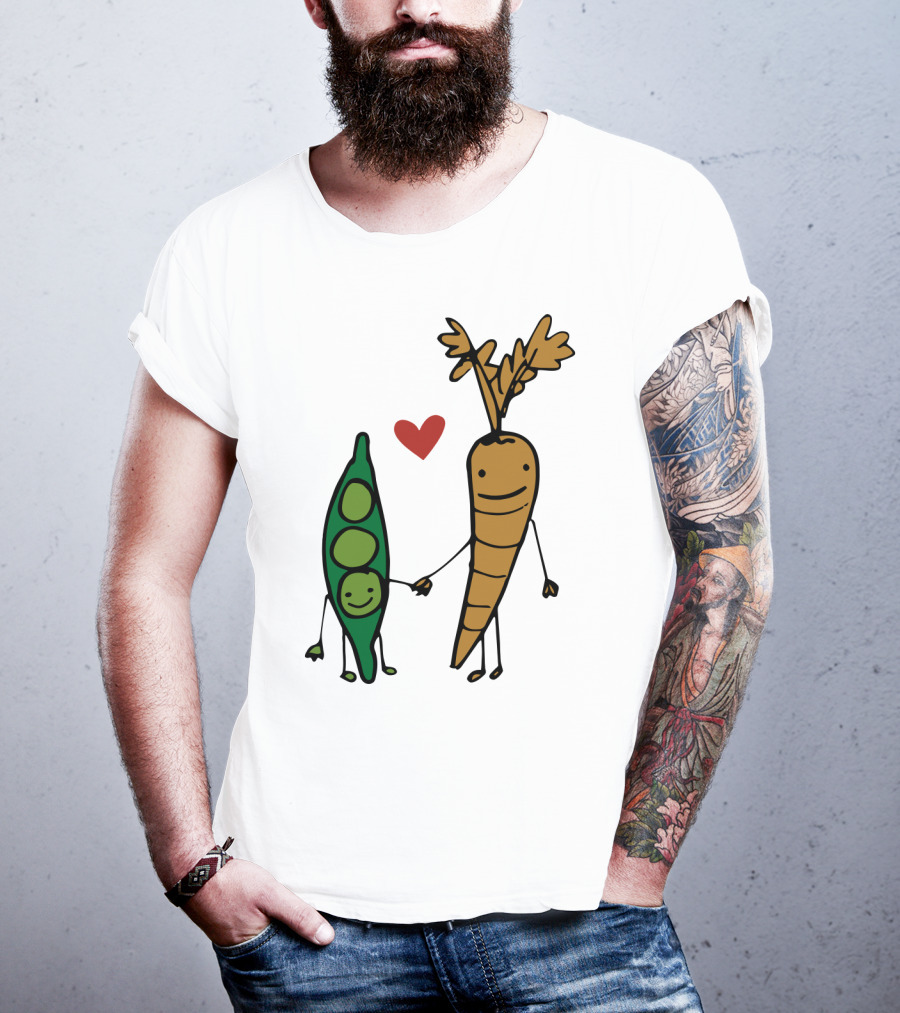 We Go Together Like Peas And Carrots Heart Connection T-Shirt