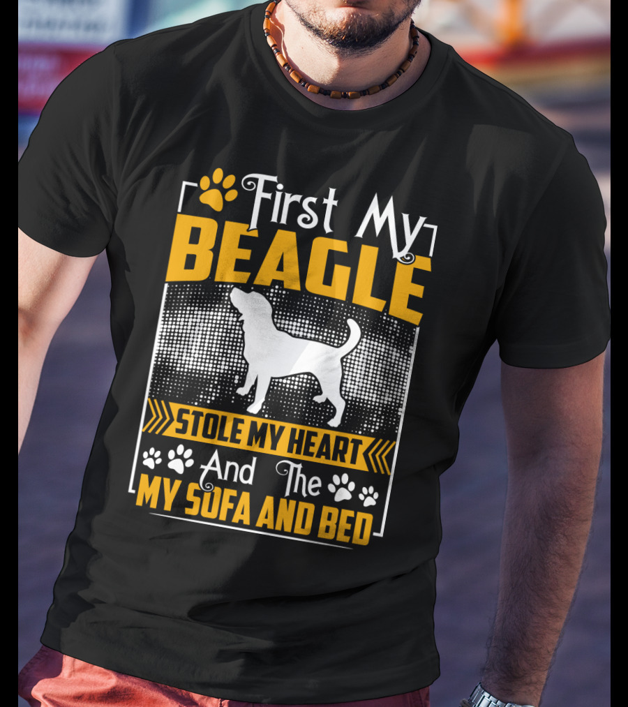 First My Beagle Stole My Heart And The My Sofa And Bed T-Shirt
