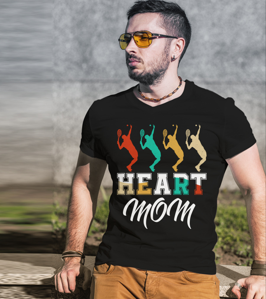 Tennis Heart Mom T-Shirt