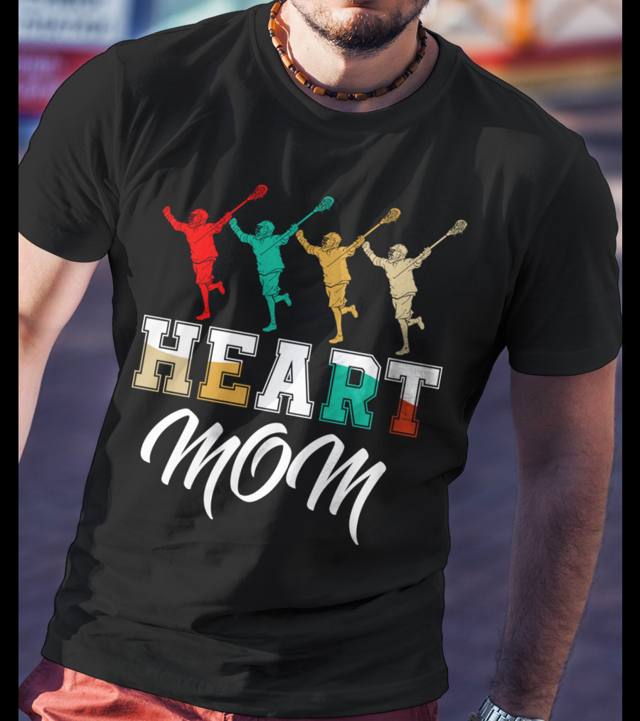 Heart Mom Lacrosse Players Vintage T-Shirt