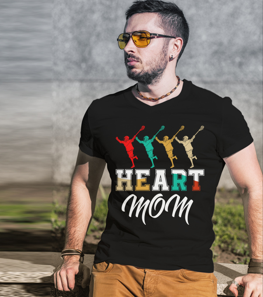 Heart Mom Lacrosse Players Vintage T-Shirt