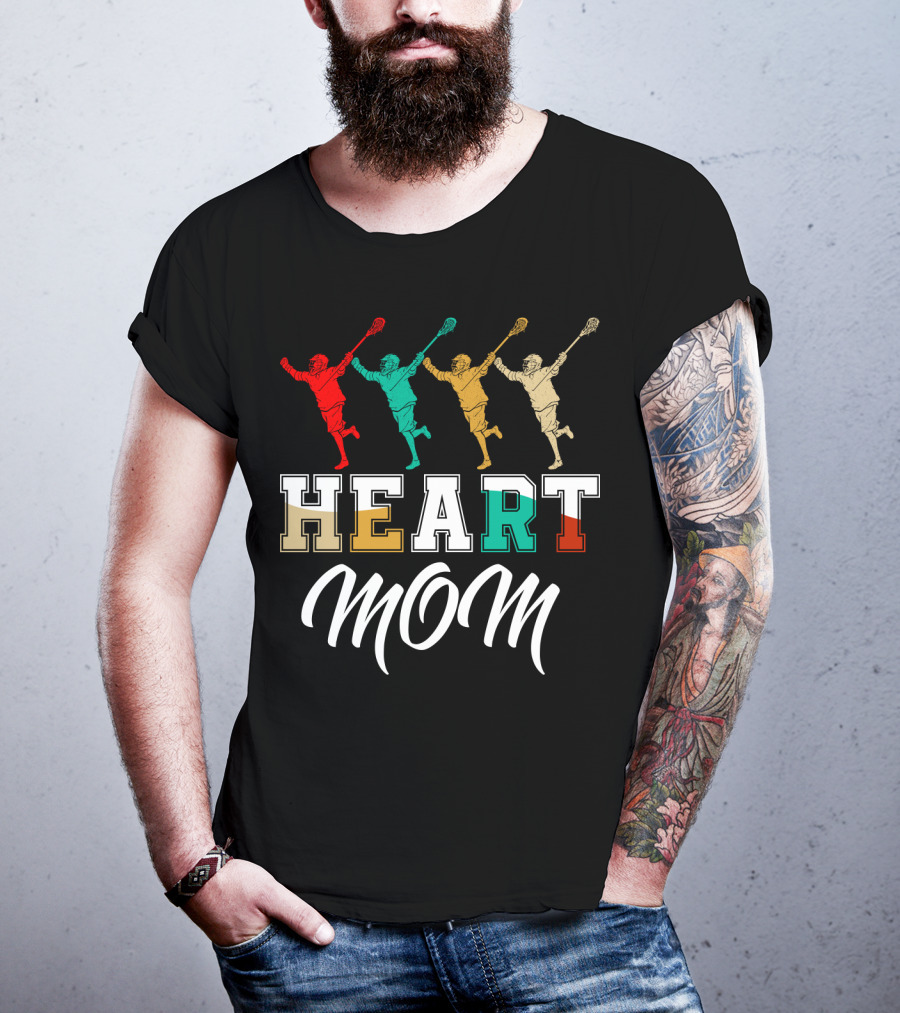 Heart Mom Lacrosse Players Vintage T-Shirt