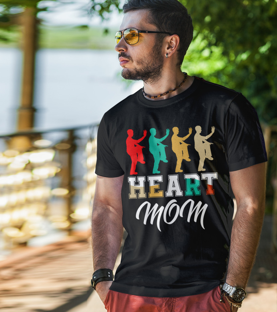 Kung Fu Fighting Heart Mom T-Shirt