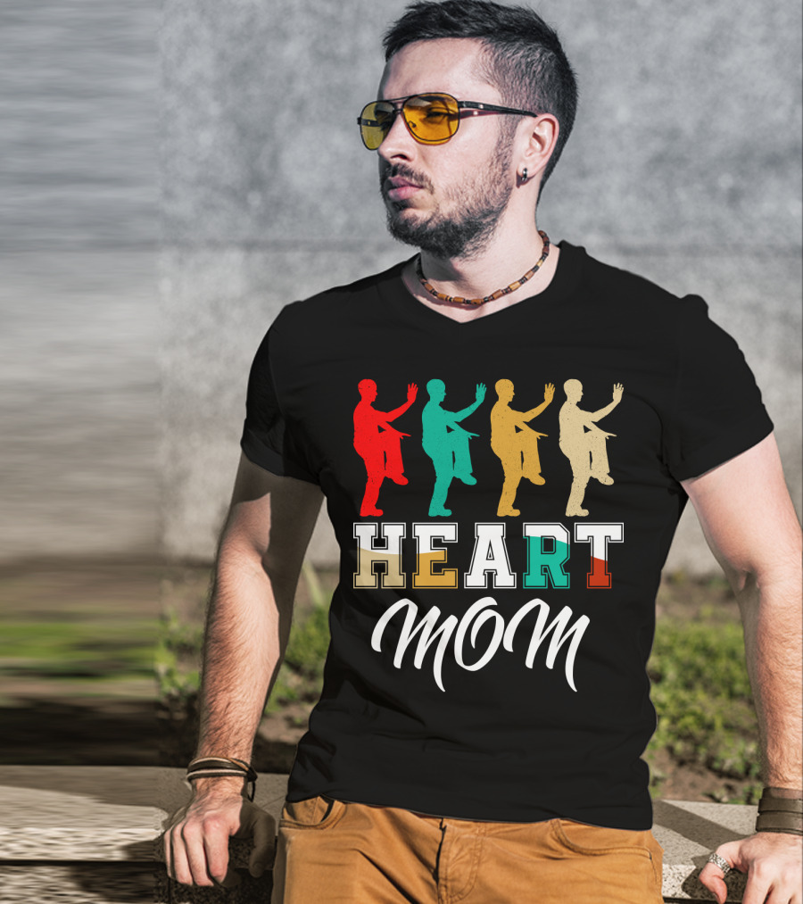 Kung Fu Fighting Heart Mom T-Shirt