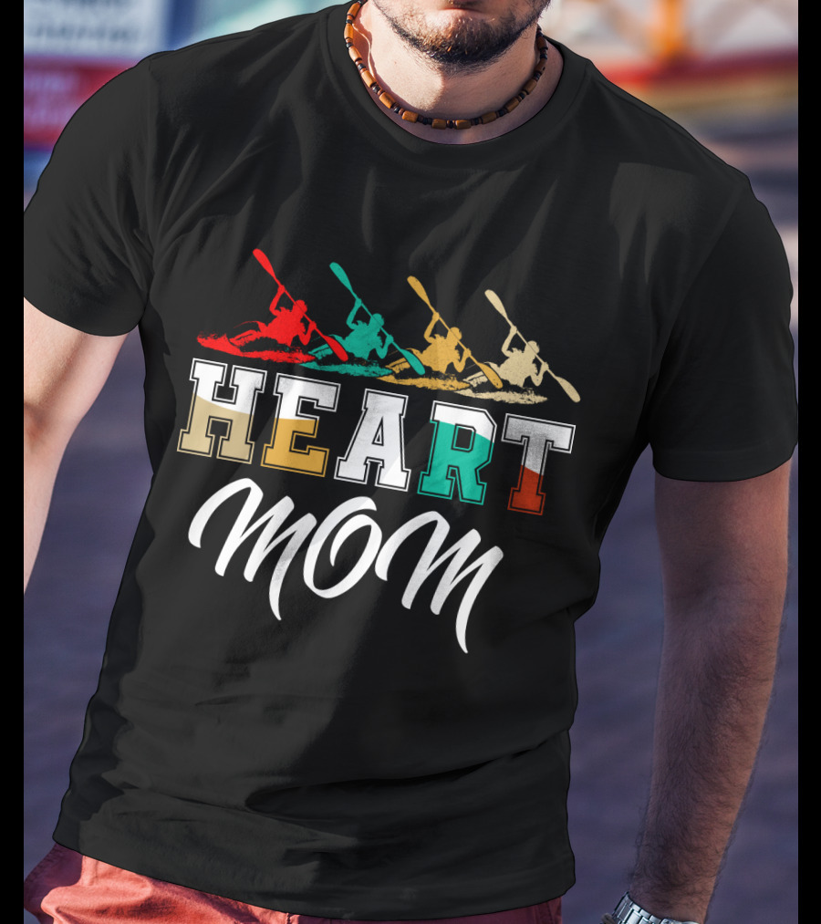 Kayaking Heart Mom T-Shirt