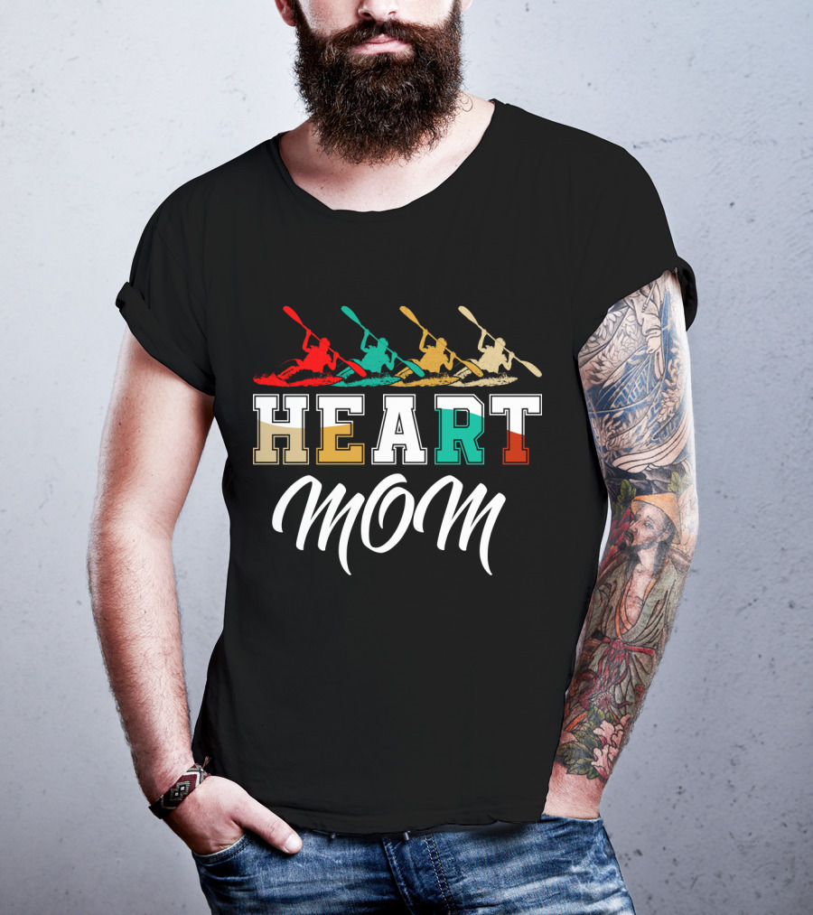 Kayaking Heart Mom T-Shirt