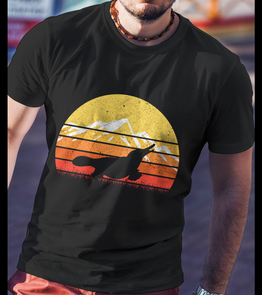 Retro Vintage Platypus Sunset T-Shirt