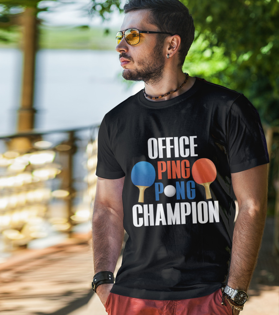 Office Ping Pong Champion Paddle T-Shirt