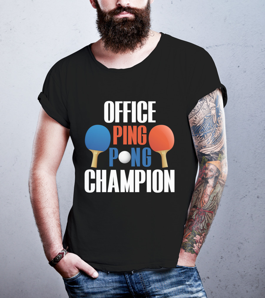 Office Ping Pong Champion Paddle T-Shirt