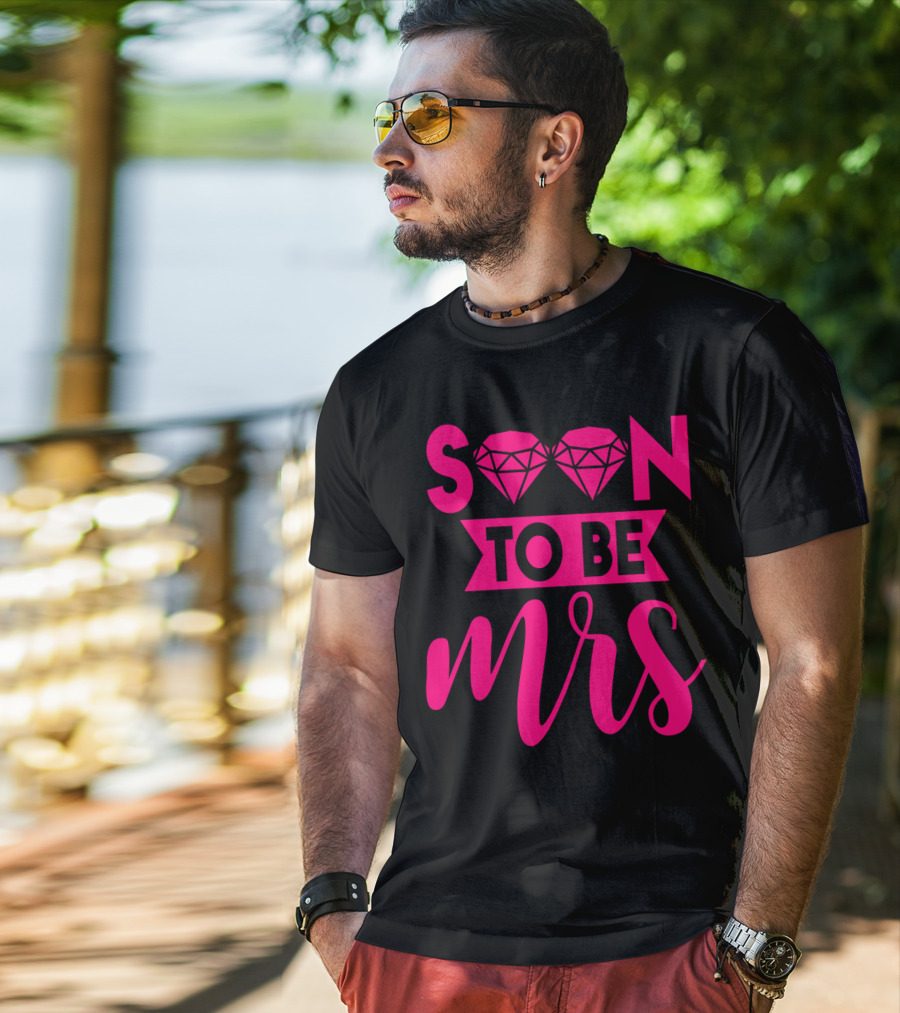 Soon To Be Mrs Diamond Pink Bridal T-Shirt