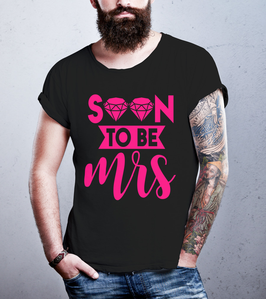Soon To Be Mrs Diamond Pink Bridal T-Shirt