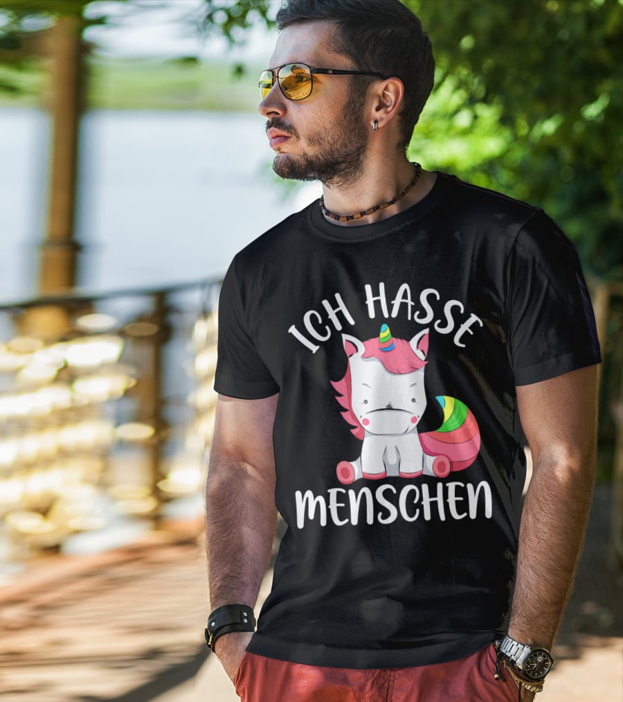 Ich Hasse Menschen Einhorn T-Shirt