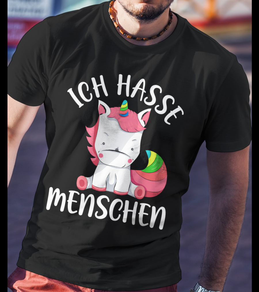 Ich Hasse Menschen Einhorn T-Shirt