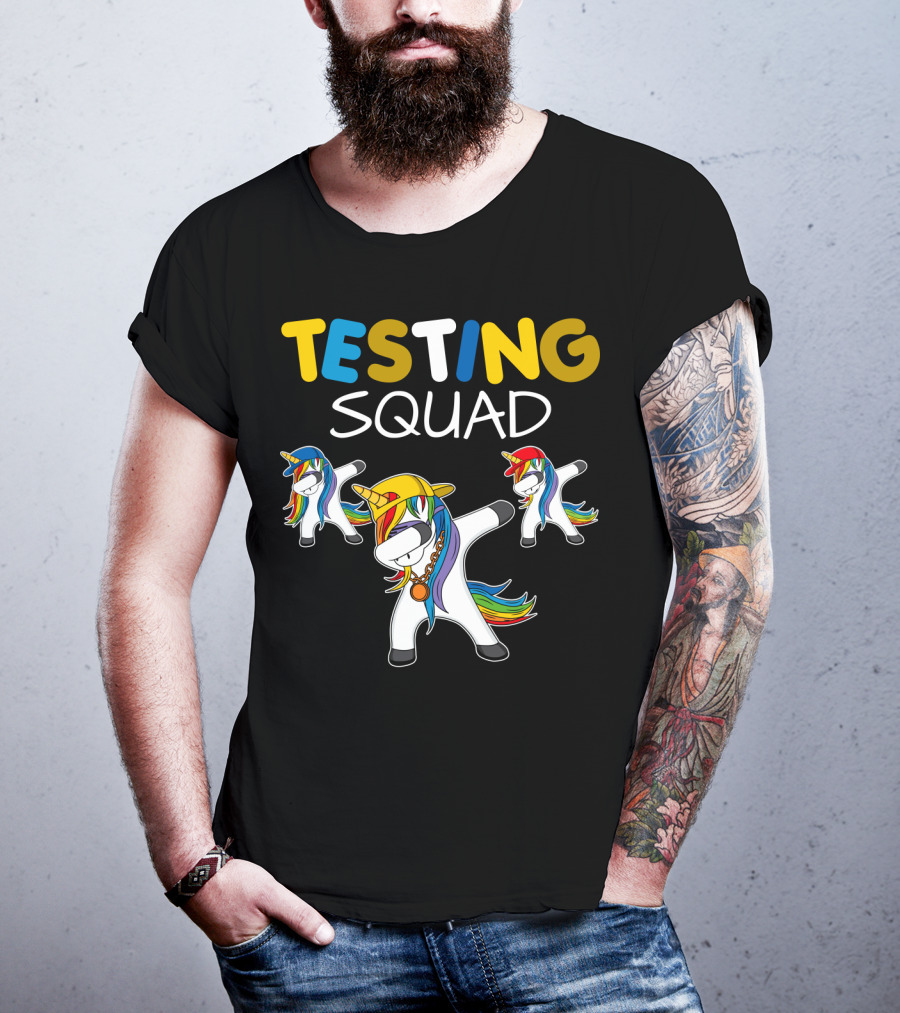 TESTING SQUAD Unicorn Dab Dance T-Shirt
