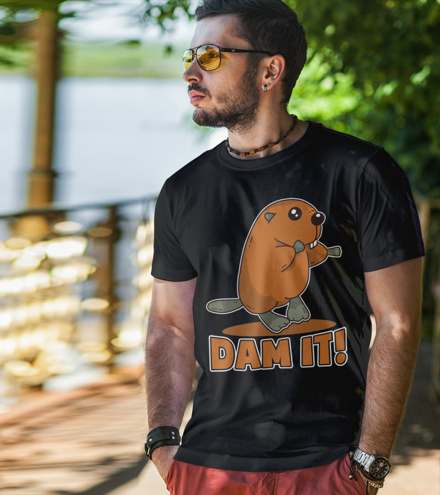 Damn It Beaver Dam Funny Pun T-Shirt