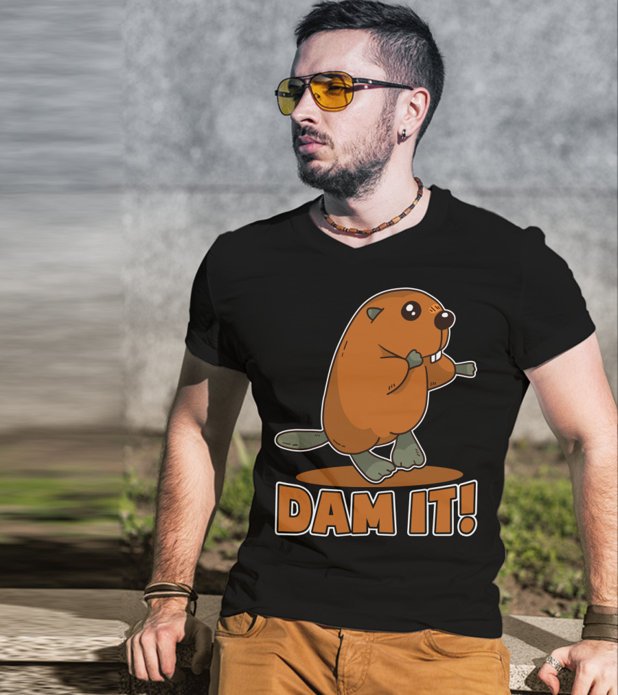 Damn It Beaver Dam Funny Pun T-Shirt