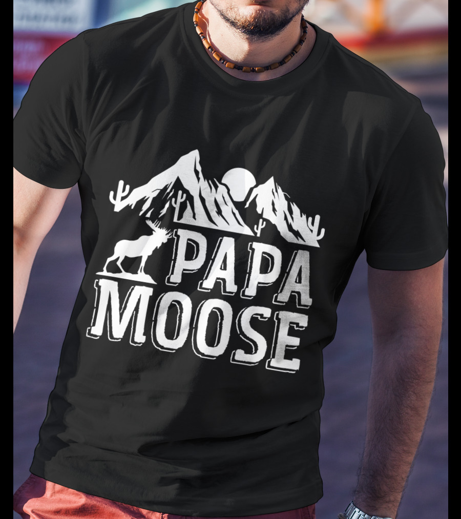 Papa Moose Mountains And Cacti T-Shirt