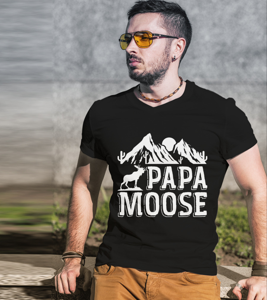 Papa Moose Mountains And Cacti T-Shirt