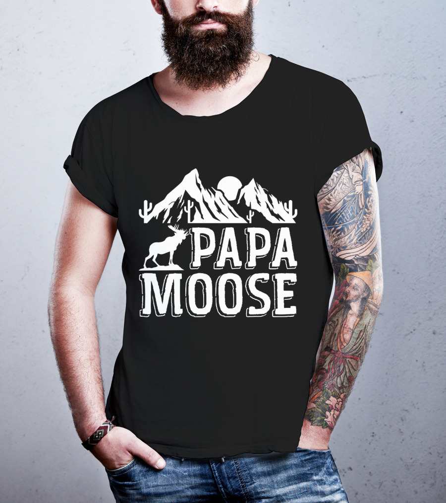 Papa Moose Mountains And Cacti T-Shirt