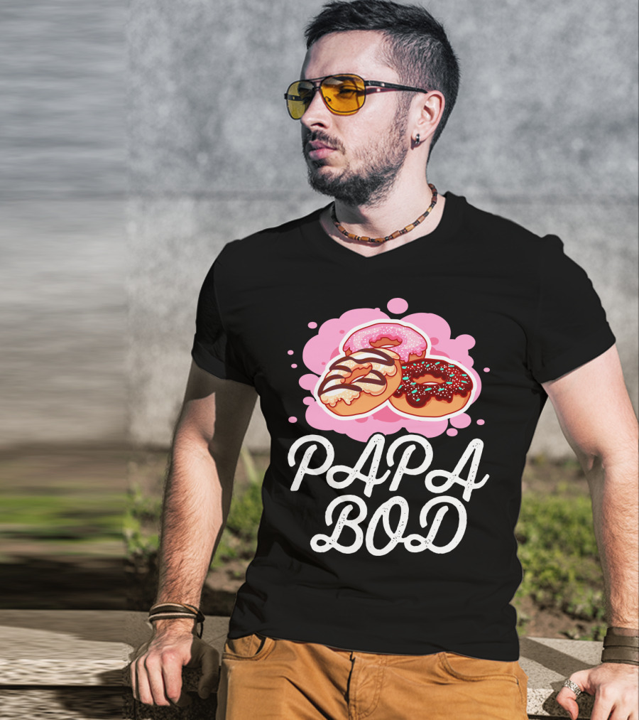 Papa Bod Donut Trio With Sprinkles T-Shirt