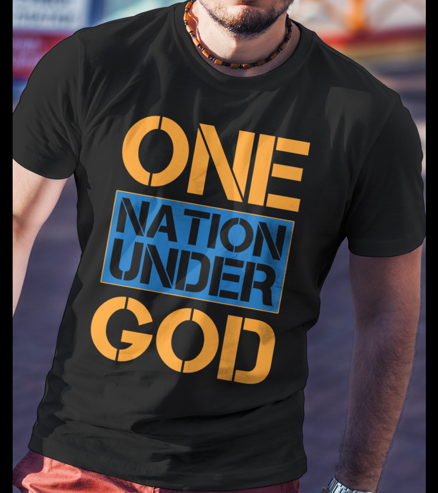 One Nation Under God Bold Color Block T-Shirt