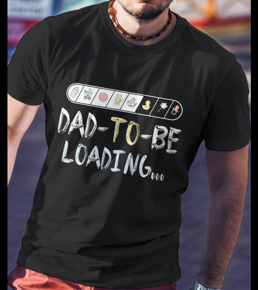 Dad-To-Be Loading Expecting Icons T-Shirt