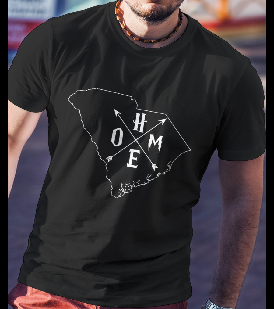 South Carolina Home State Map With Crossed Arrows And Letters T-Shirt
