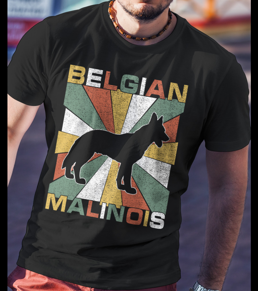 Belgian Malinois Retro 70s Vintage Dog T-Shirt