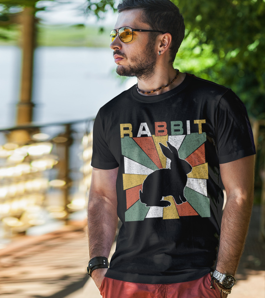 Rabbit Retro 70s Silhouette Sunburst T-Shirt