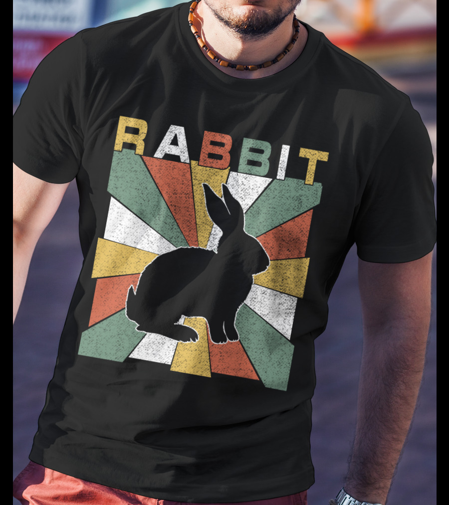 Rabbit Retro 70s Silhouette Sunburst T-Shirt