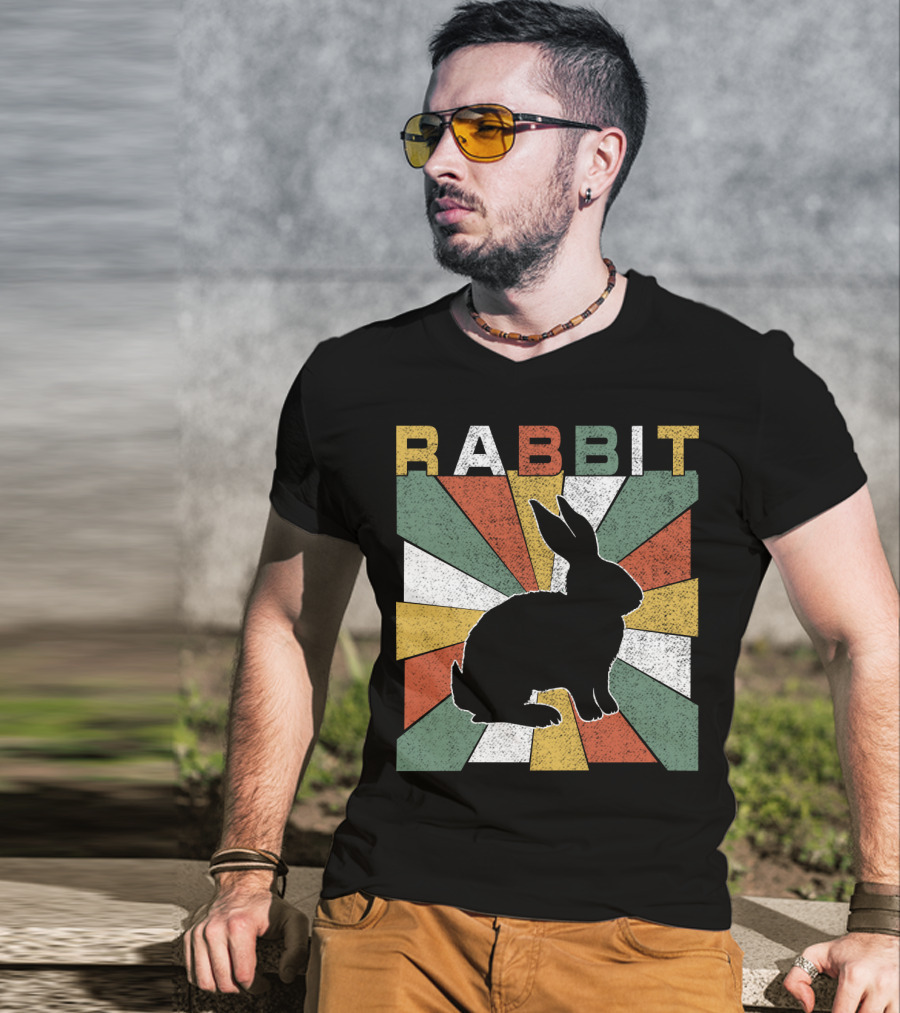 Rabbit Retro 70s Silhouette Sunburst T-Shirt