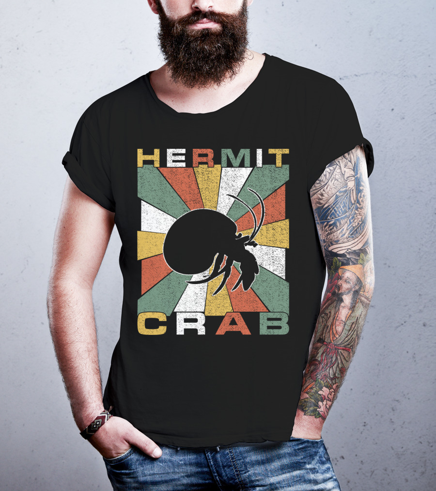 Hermit Crab Retro 70s Vintage T-Shirt