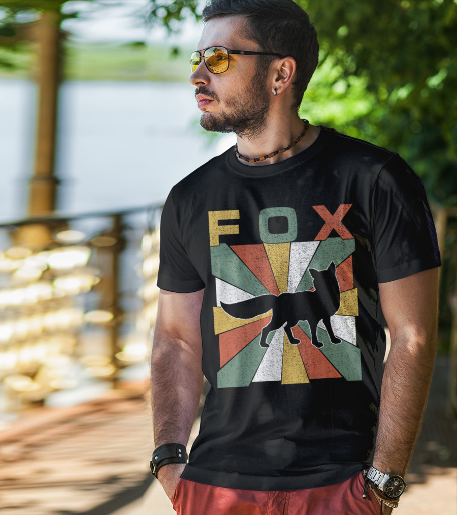 FOX Retro Vintage 70s Silhouette Burst T-Shirt