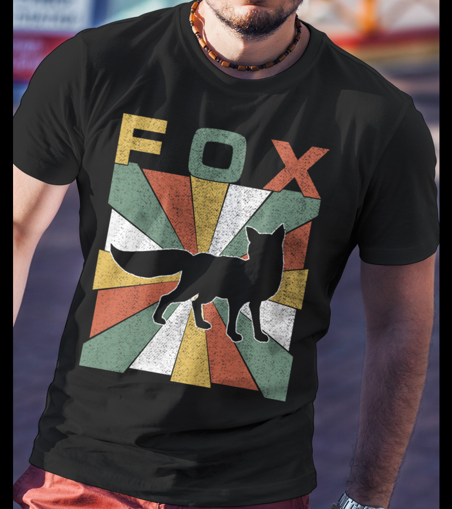 FOX Retro Vintage 70s Silhouette Burst T-Shirt
