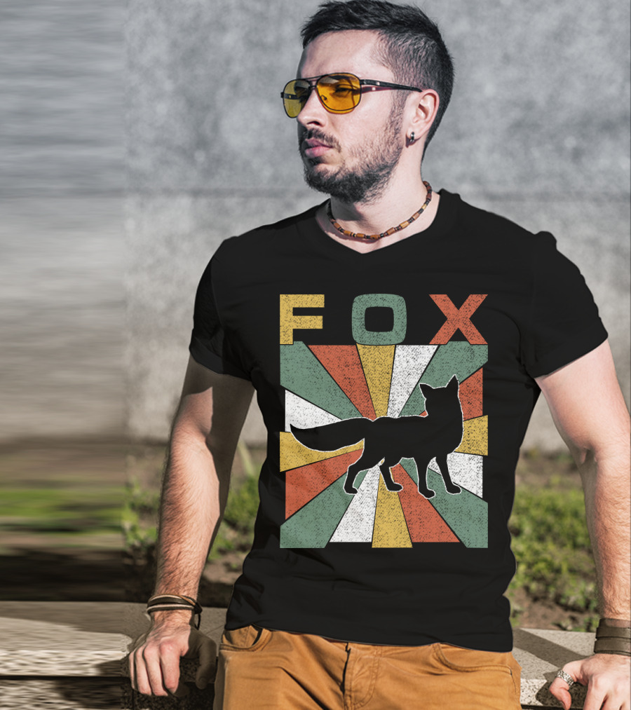 FOX Retro Vintage 70s Silhouette Burst T-Shirt