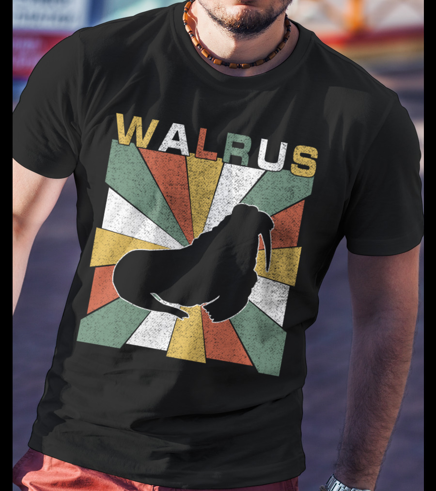 WALRUS Retro 70s Vintage Sunburst T-Shirt