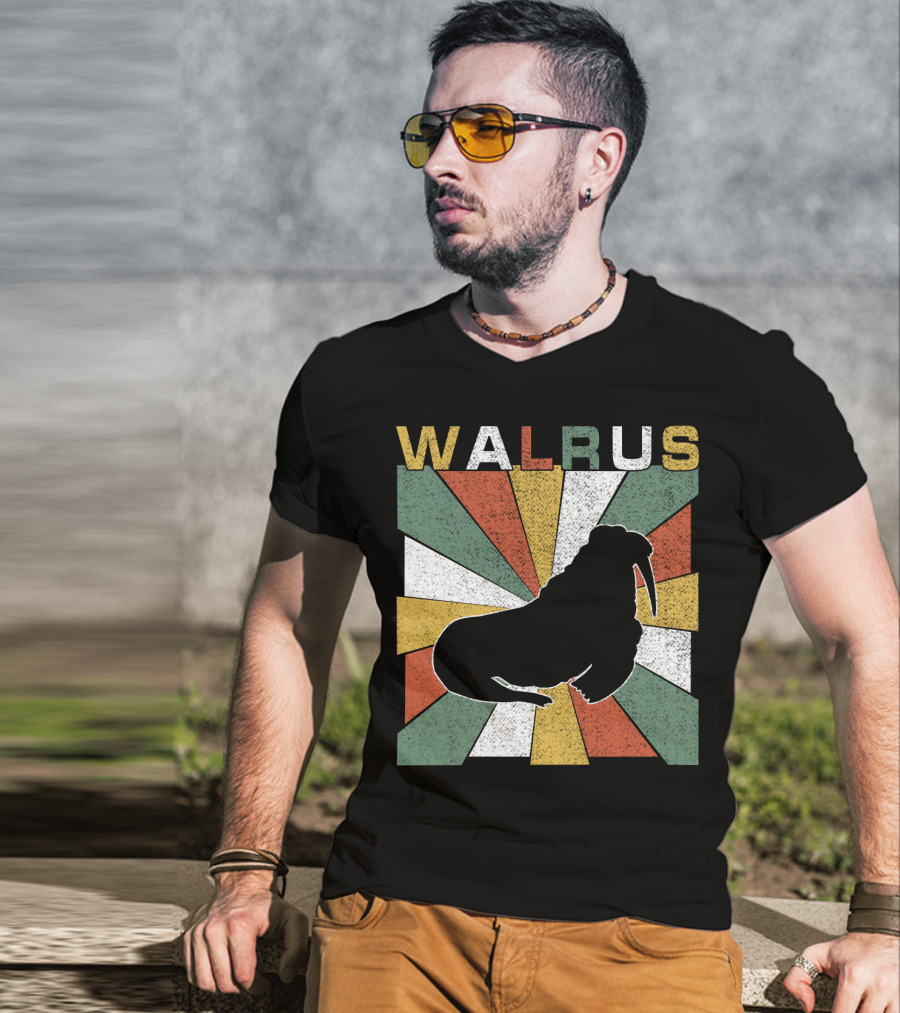 WALRUS Retro 70s Vintage Sunburst T-Shirt