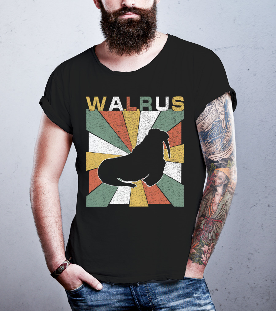 WALRUS Retro 70s Vintage Sunburst T-Shirt