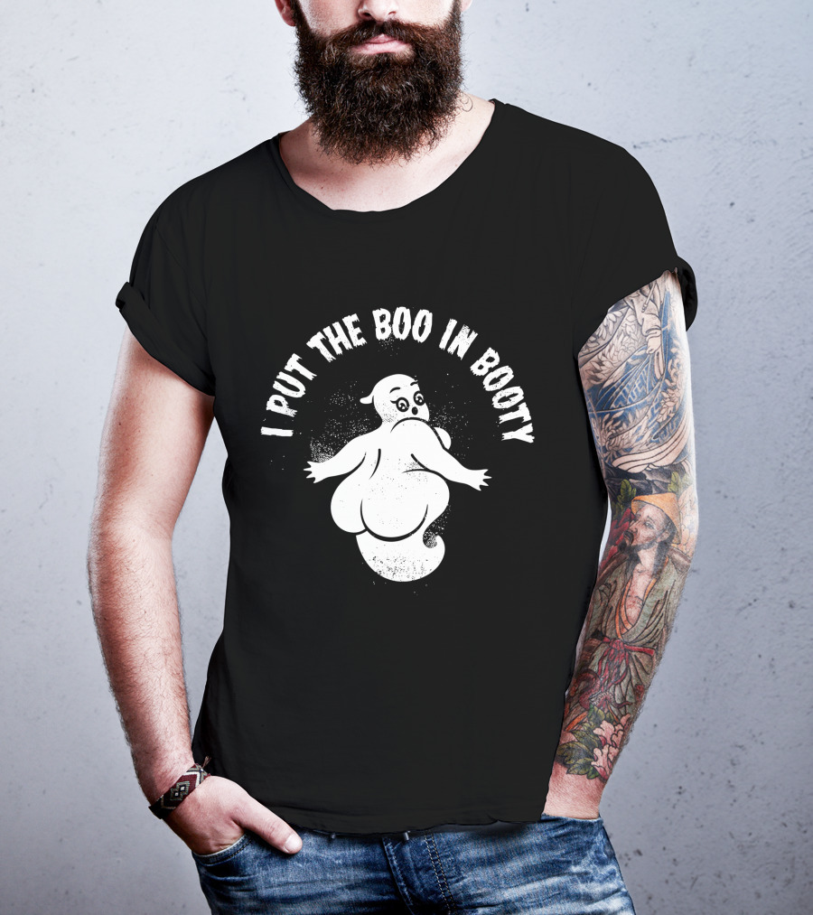 Cute Halloween Party Ghost I Put The Boo In Booty T-Shirt