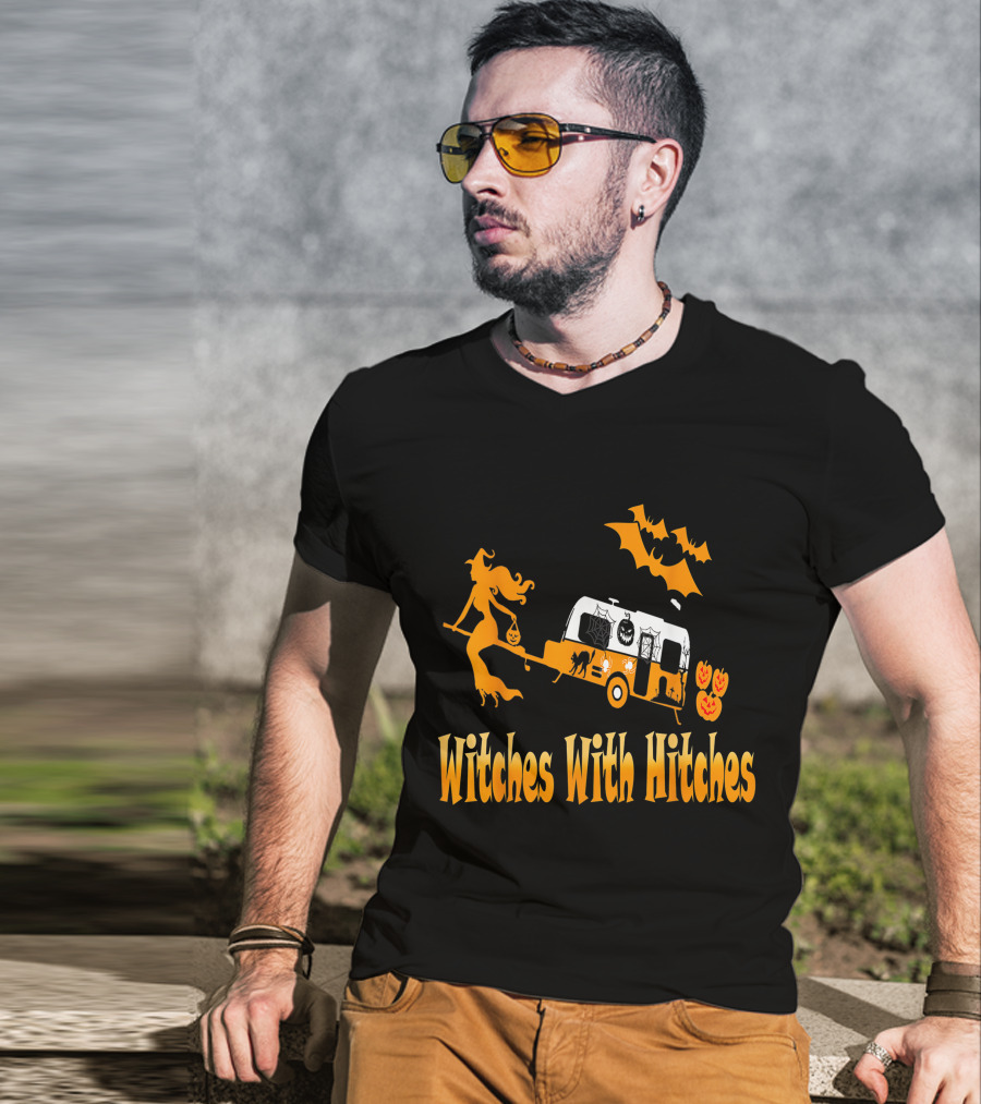 Witches With Hitches Halloween Camping Adventure T-Shirt